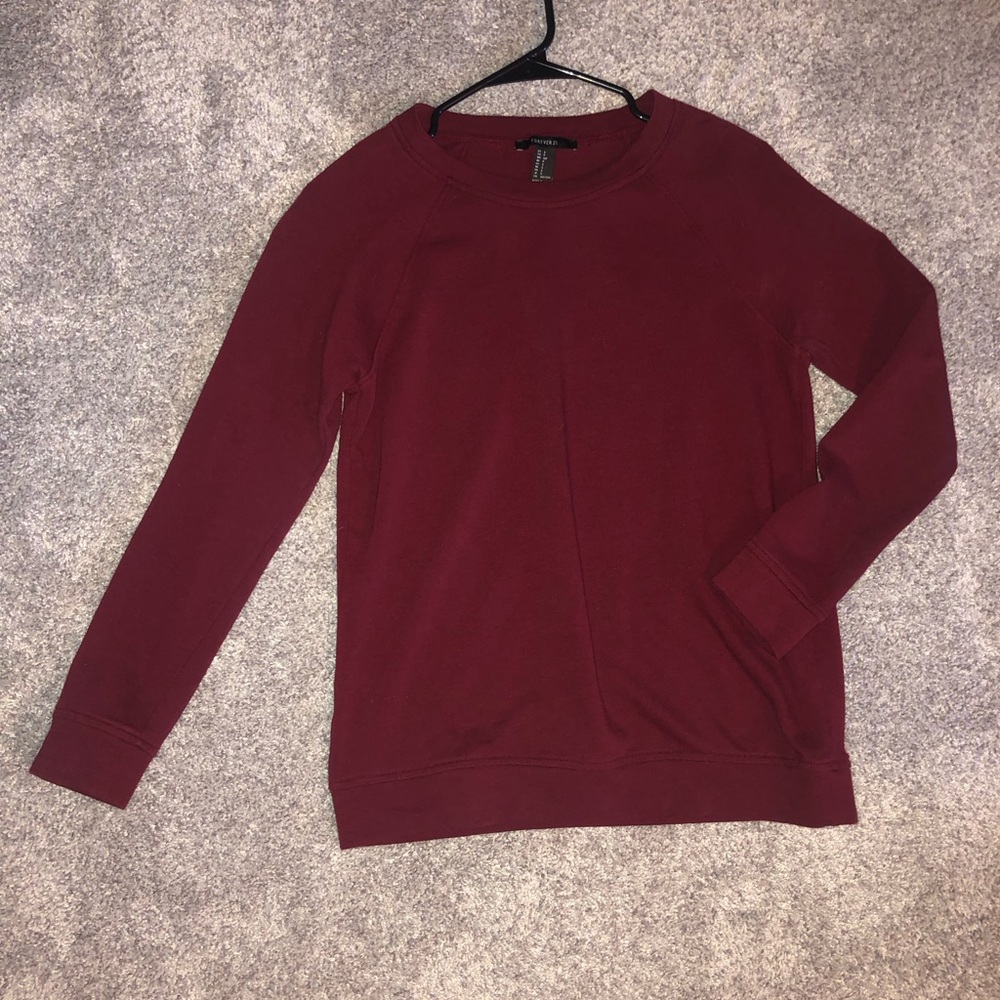 FOREVER 21 Women’s Small Crewneck Sweater Red